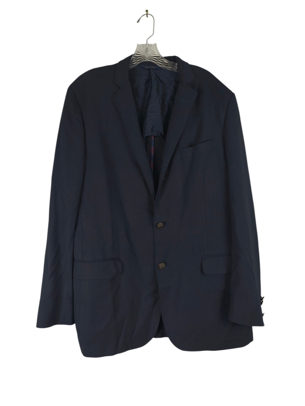 Brooks Brothers 1818 Fitzgerald Blazer Mens 44L Navy Two Button Wool Notch Lapel